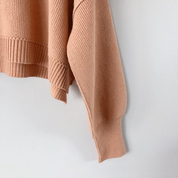 Free People Easy Street Crop Pullover oversized New with tags! Camel - Picture 6 of 14